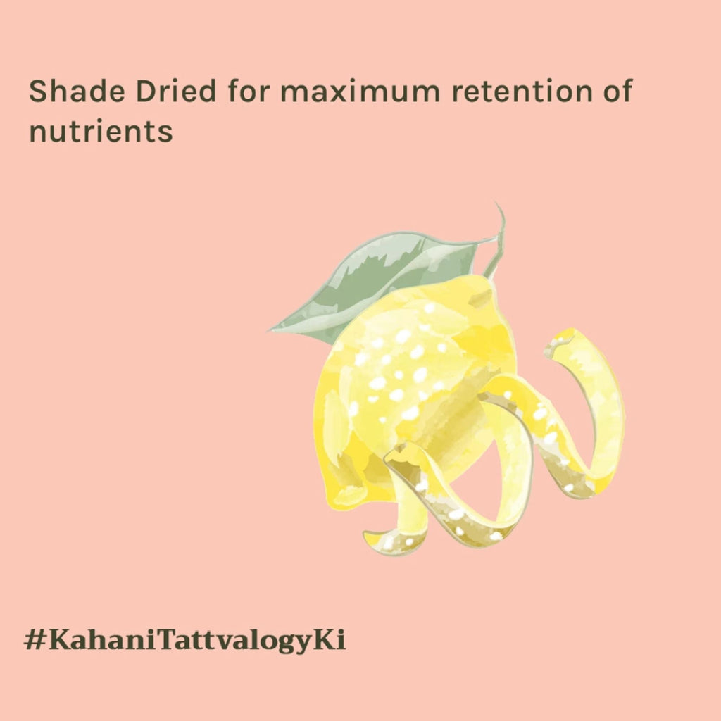 Tattvalogy Lemon Peel Powder - Vitamin-C Rich, Brightens Skin Tone & Reduces Pigmentation Naturally | Grocsy