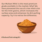 Tattvalogy Multani Mitti Powder - Fuller’s Earth, Low Silica, High Dirt Pulling for All Skin Types | Grocsy