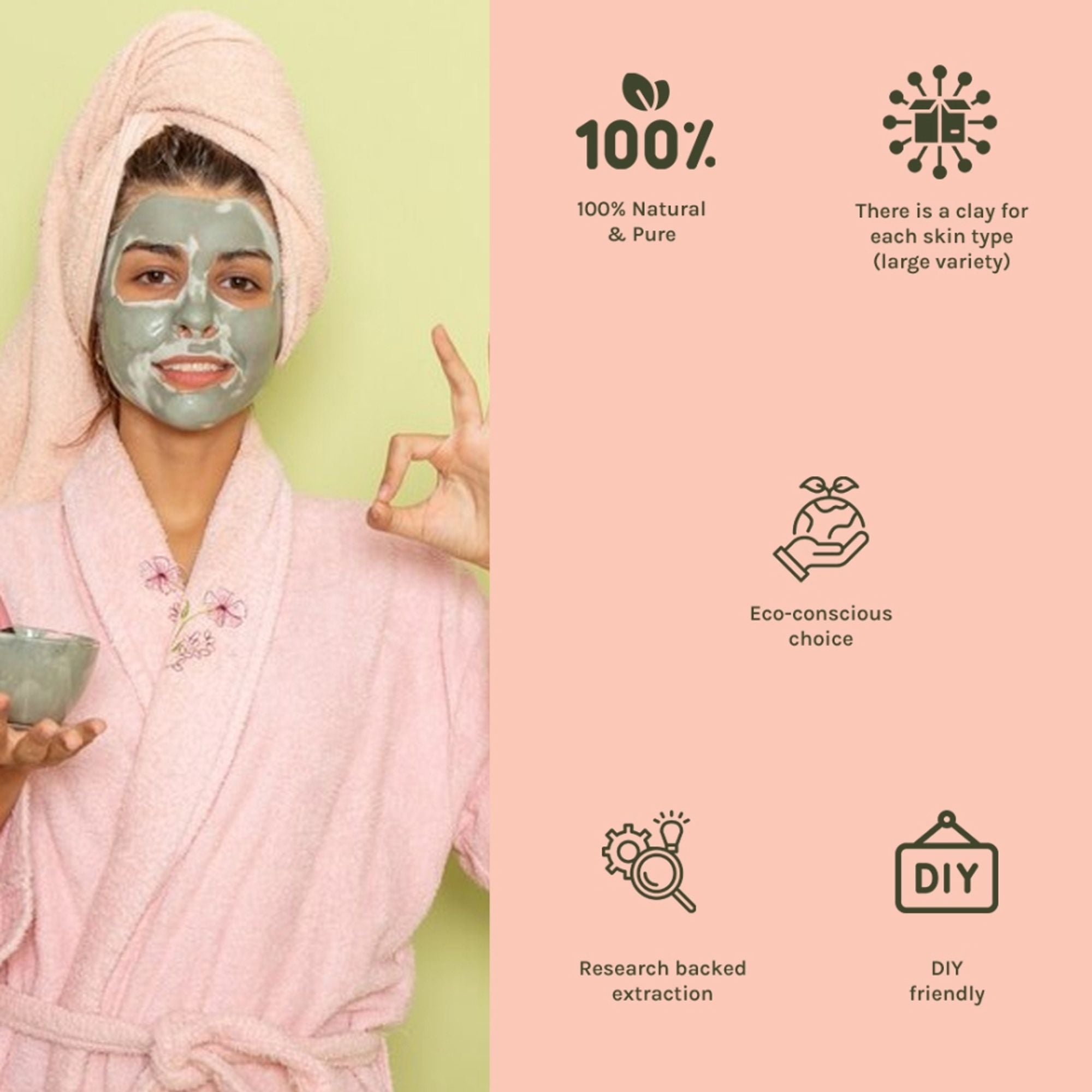 Tattvalogy Multani Mitti Powder - Fuller’s Earth, Low Silica, High Dirt Pulling for All Skin Types | Grocsy