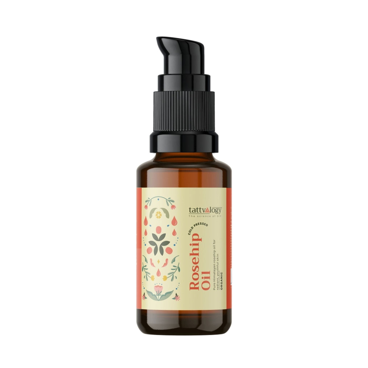 Tattvalogy Raw Rosehip Oil - Vitamin-C Rich, Boosts Collagen, Reduces Hyperpigmentation for Glow | Grocsy