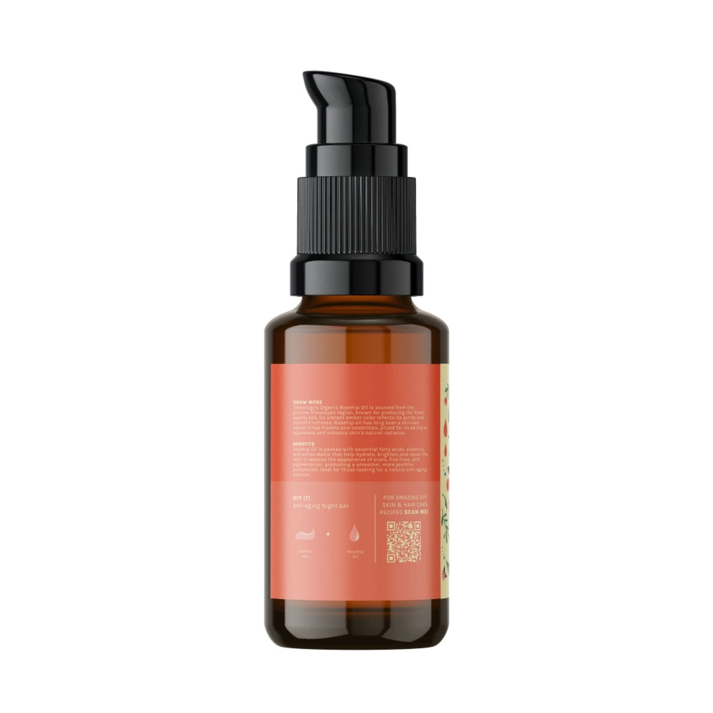 Tattvalogy Raw Rosehip Oil - Vitamin-C Rich, Boosts Collagen, Reduces Hyperpigmentation for Glow | Grocsy