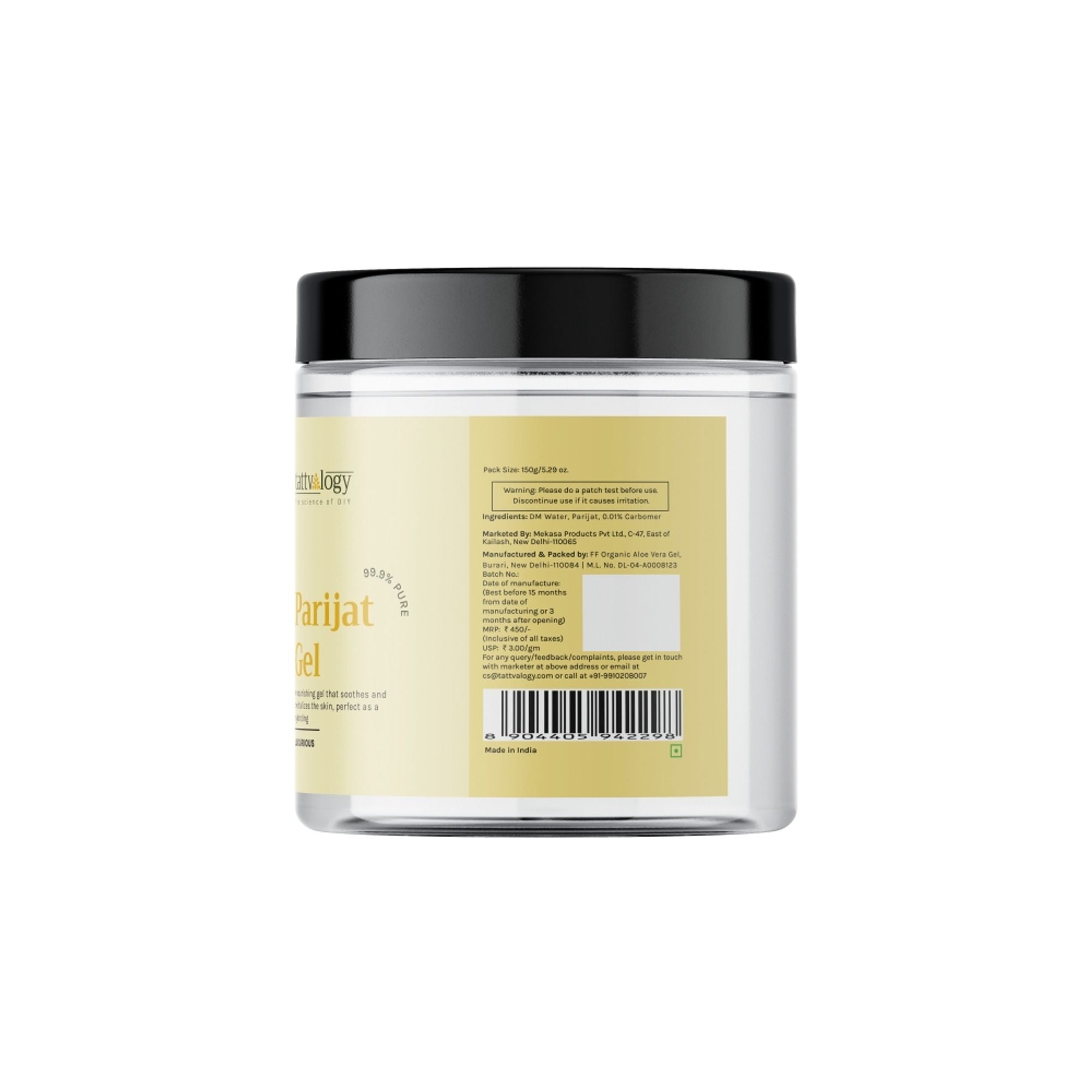 Tattvalogy Parijat Gel - Soothes Skin, Reduces Acne & Pigmentation for a Clear, Radiant Complexion | Grocsy