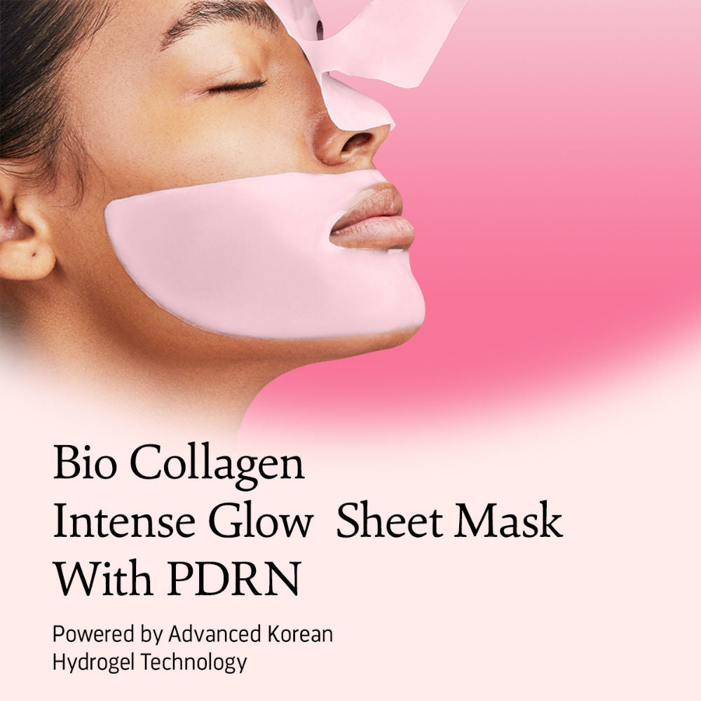 Indulgeo Essentials Ginseng PDRN Enriched Bio Collagen Intense Glow Sheet Mask (44g) | Grocsy