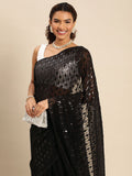 kasee Embellished Sequinned Pure Georgette Saree | Grocsy