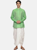 Sethukrishna Men Green Kurta with Dhoti Pants | Grocsy