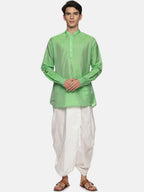 Sethukrishna Men Green Kurta with Dhoti Pants | Grocsy