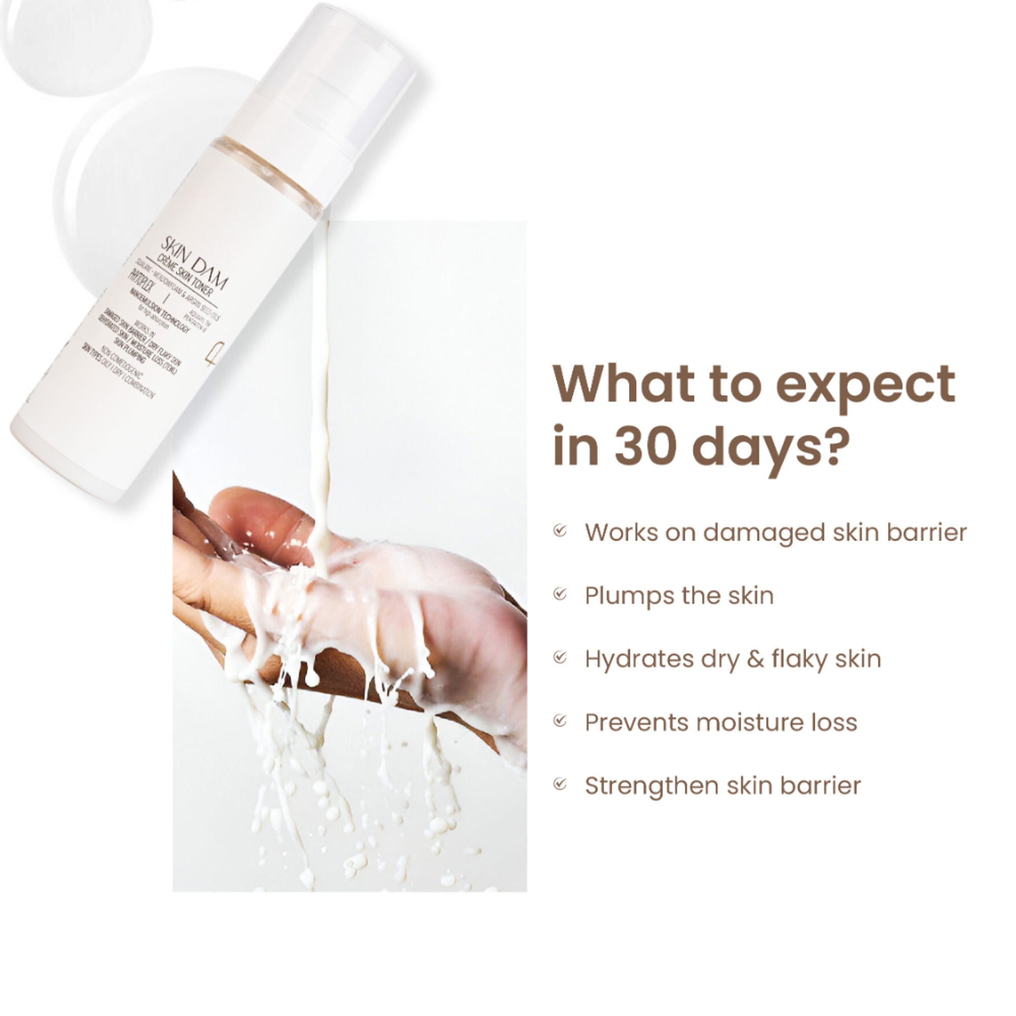 Personal Touch Skincare Skincare Skindam 2 In 1 Crème Milky Skin Toner Primer | Grocsy