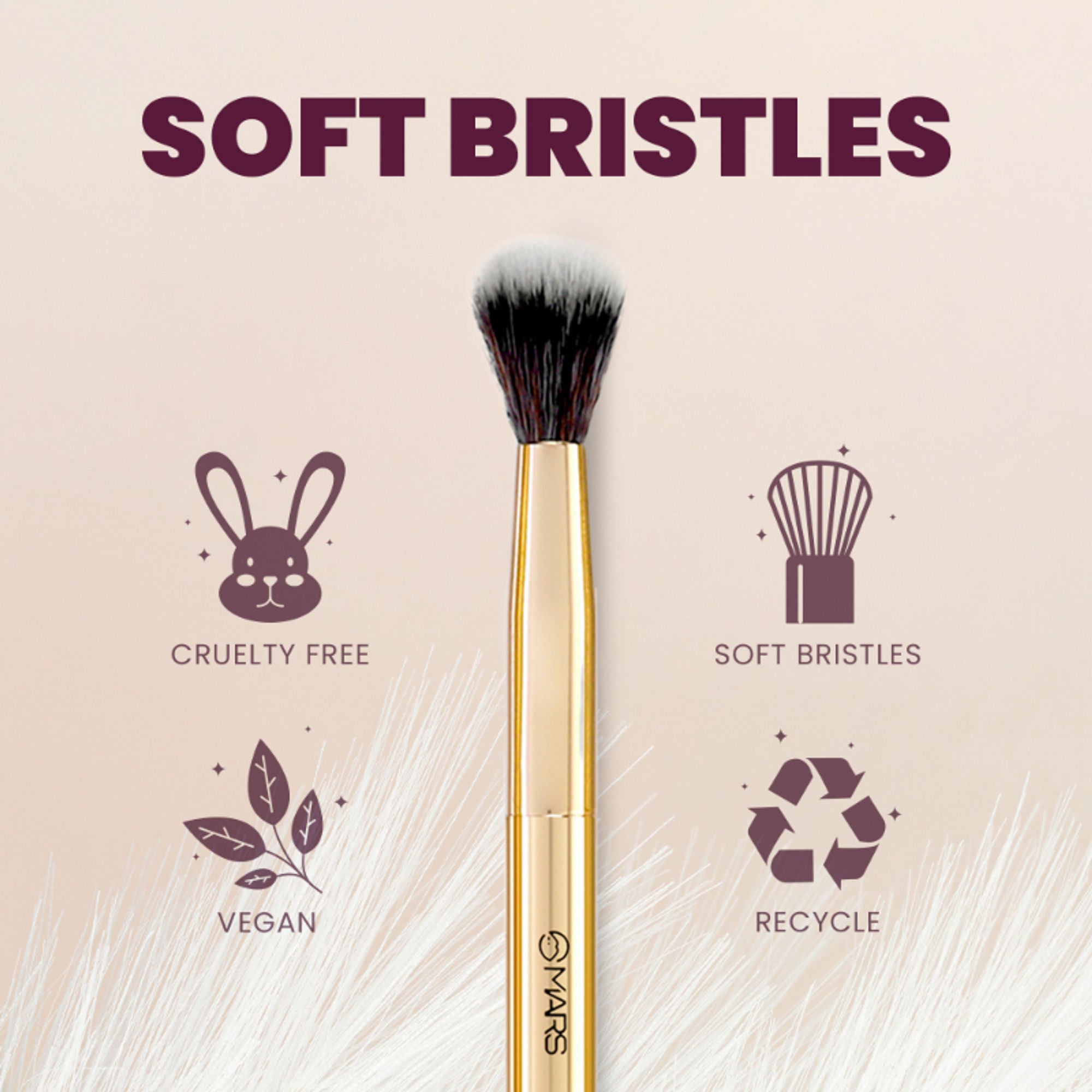 MARS Cosmetics Artist's Arsenal Professional Big Blending Eyeshadow Brush Golden | Grocsy