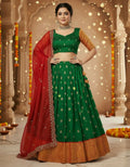 Teeya Creation New Womens Latest Embroidered Designer Lehenga Choli Set - Green | Grocsy