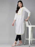 ADA Floral Embroidered Chikankari Kurta | Grocsy