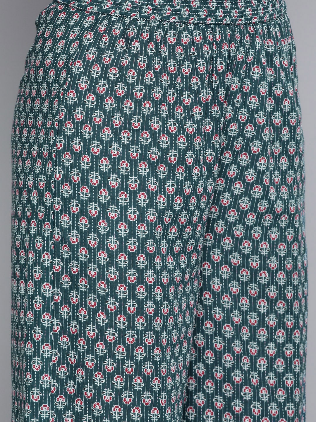 HERE&NOW Women Ethnic Motifs Printed Gotta Patti Kurta With Palazzos & With Dupatta | Grocsy
