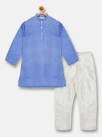 Sethukrishna Boys Blue Kurta with Pyjamas | Grocsy