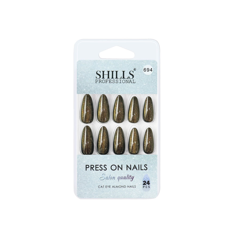 Shills Professional Reusable Press On Nails Log Almond - SPN694 | Grocsy