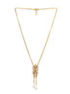 Long Kundan Neckpiece (Gold) - Ruby Raang | Grocsy
