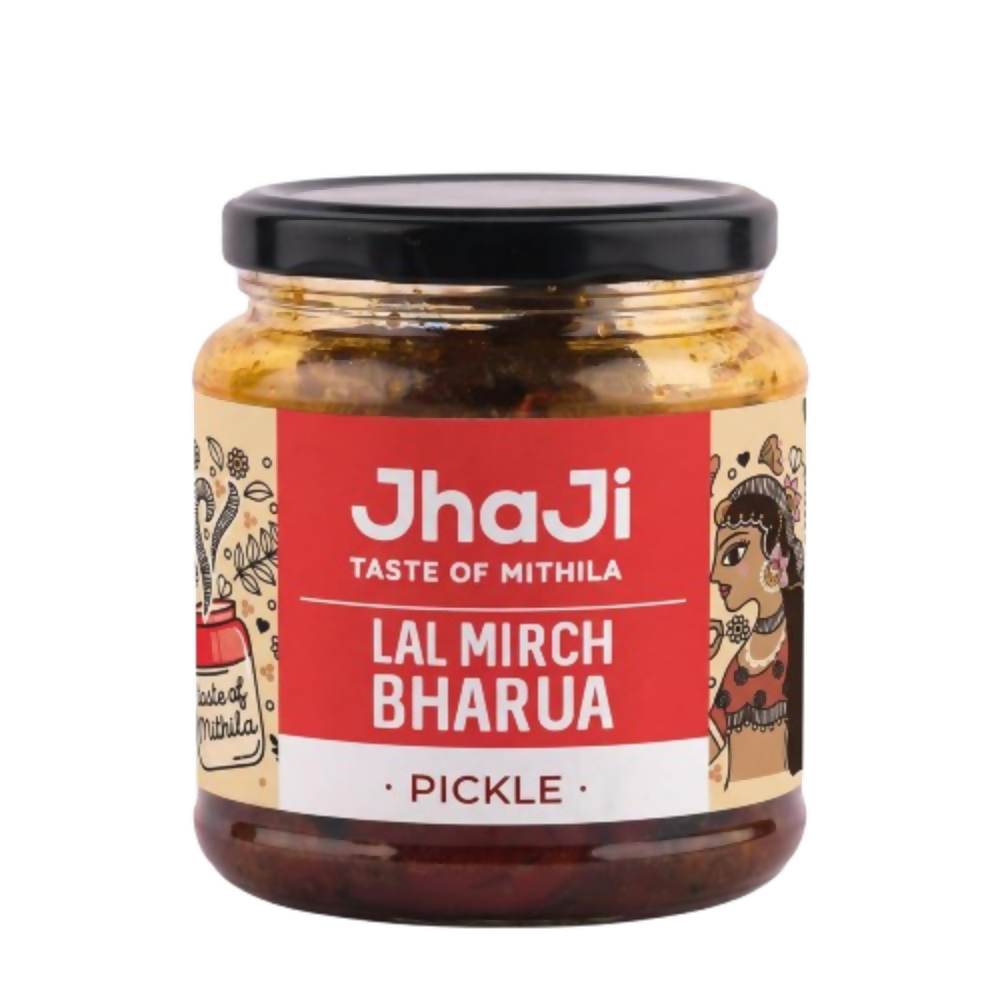 Jhaji Store Lal Mirch Bharua Achar (Stuffed Red Chilli Pickle) | Grocsy