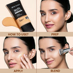 Swiss Beauty Matte Maxx Cover Foundation with Hyaluronic Acid & Vitamin E - 6 Deep Warm | Grocsy