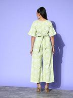 Ahalyaa Printed Cotton Basic Jumpsuit | Grocsy