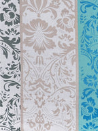 Divine Casa Blue & Grey Ethnic Motifs 120 TC Bedsheet with Pillow Covers | Grocsy