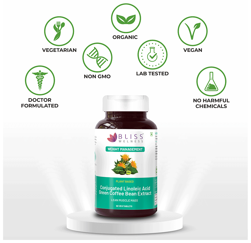 Bliss Welness Weight Management Green Coffee Bean Extract Veg Tablet | Grocsy