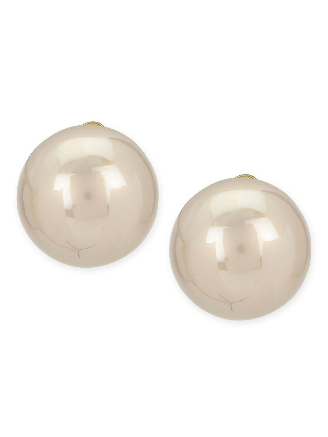 Grey Shine Pearl Studs- Ruby Raang | Grocsy