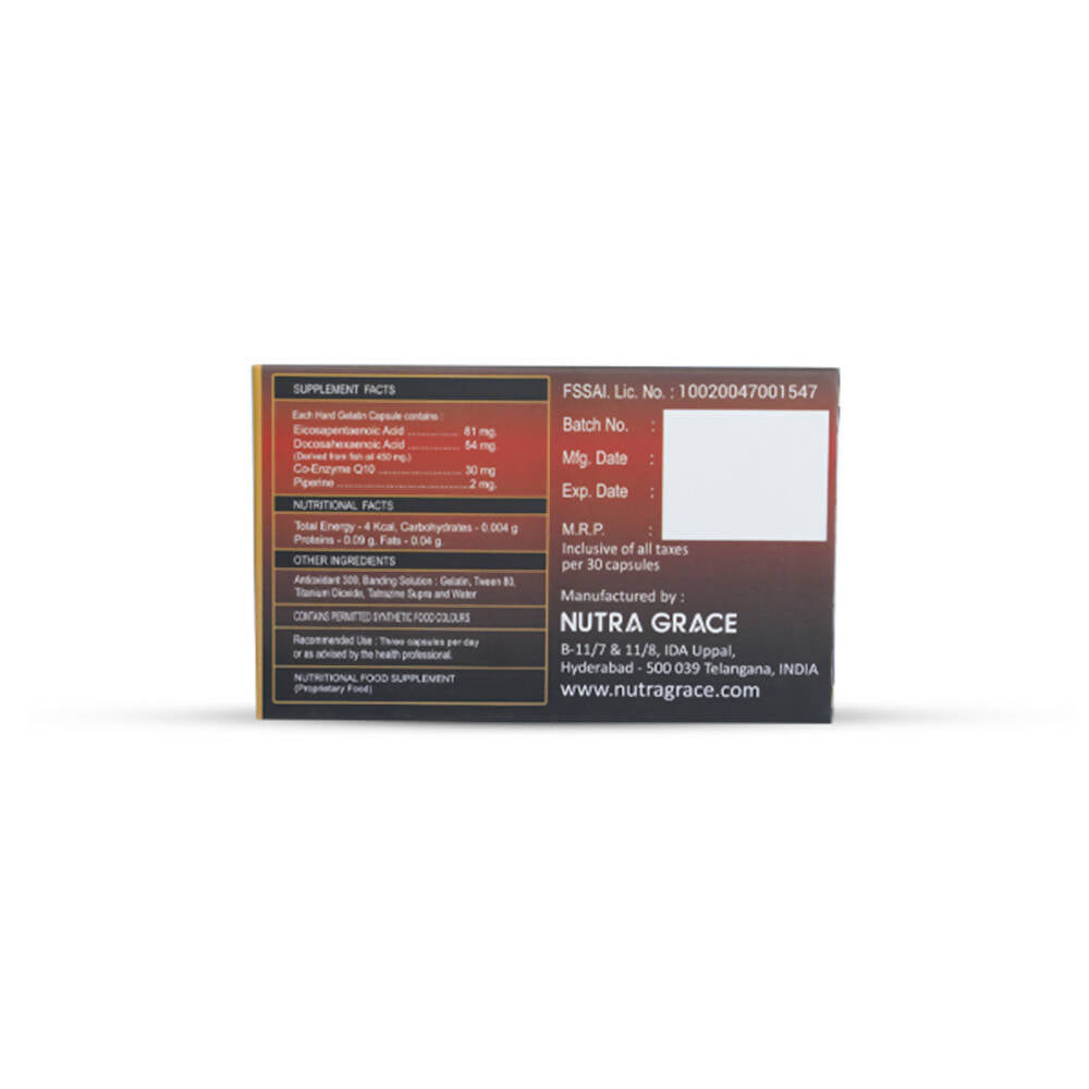 Nutra Grace Omega Enriched Q10 O3Q Capsules | Grocsy