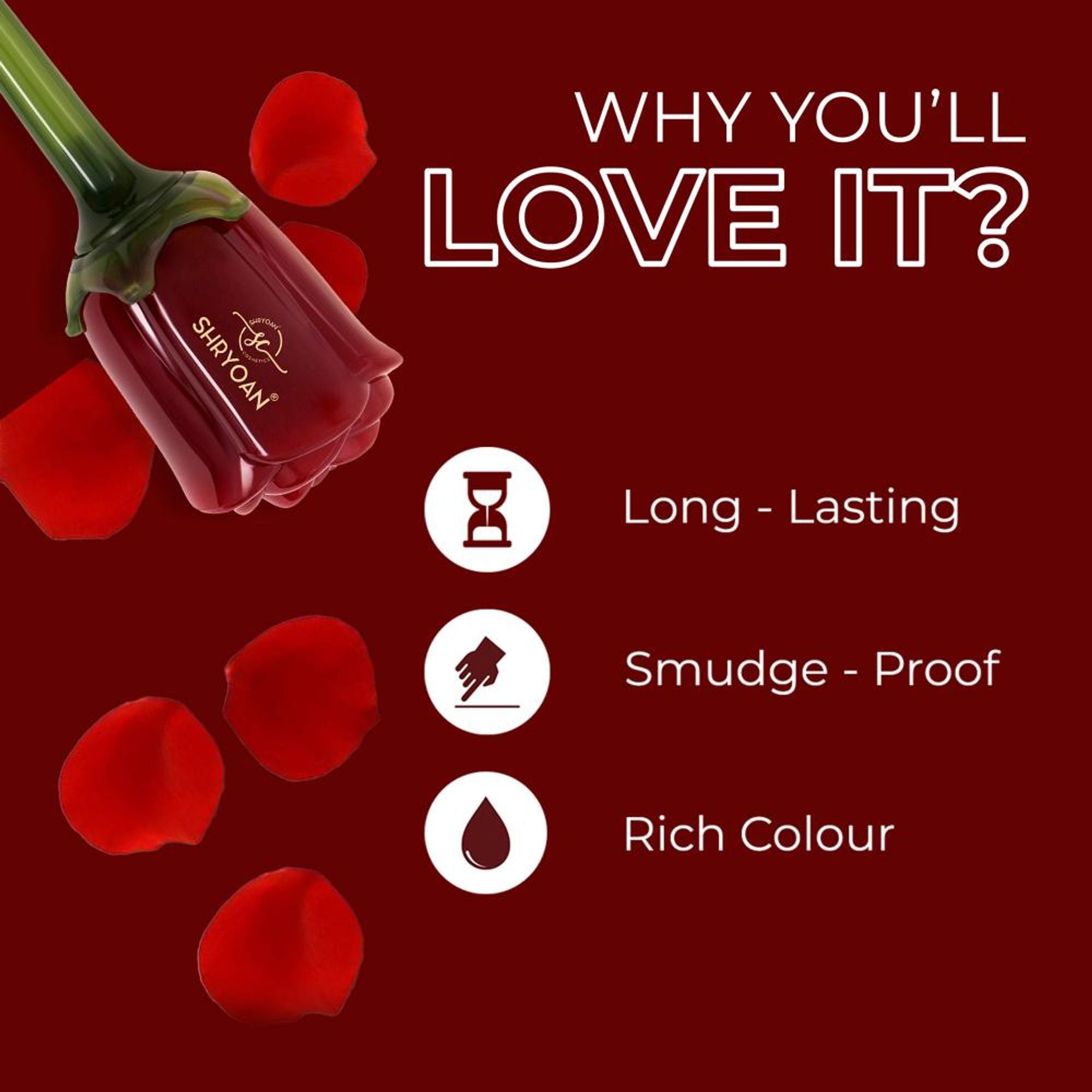 Shryoan Authentic Rose Liquid Sindoor - Red - Set Of 2 | Grocsy