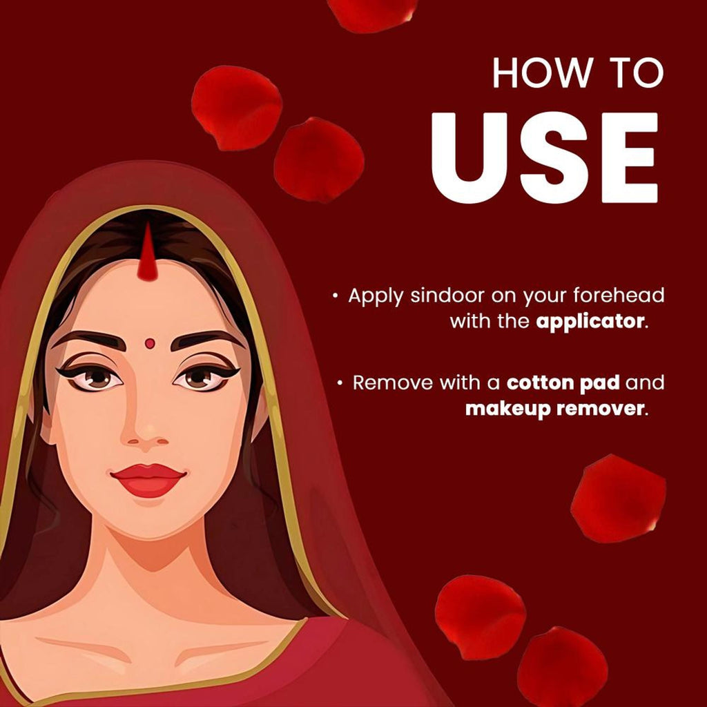 Shryoan Authentic Rose Liquid Sindoor - Red - Set Of 2 | Grocsy