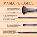 Shryoan Professional Full Face Makeup Brush Set - Pack Of 8 | Grocsy