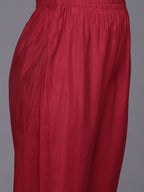 Indo Era Women Floral Yoke Design Panelled Thread Work Kurta with Trousers & Dupatta | Grocsy