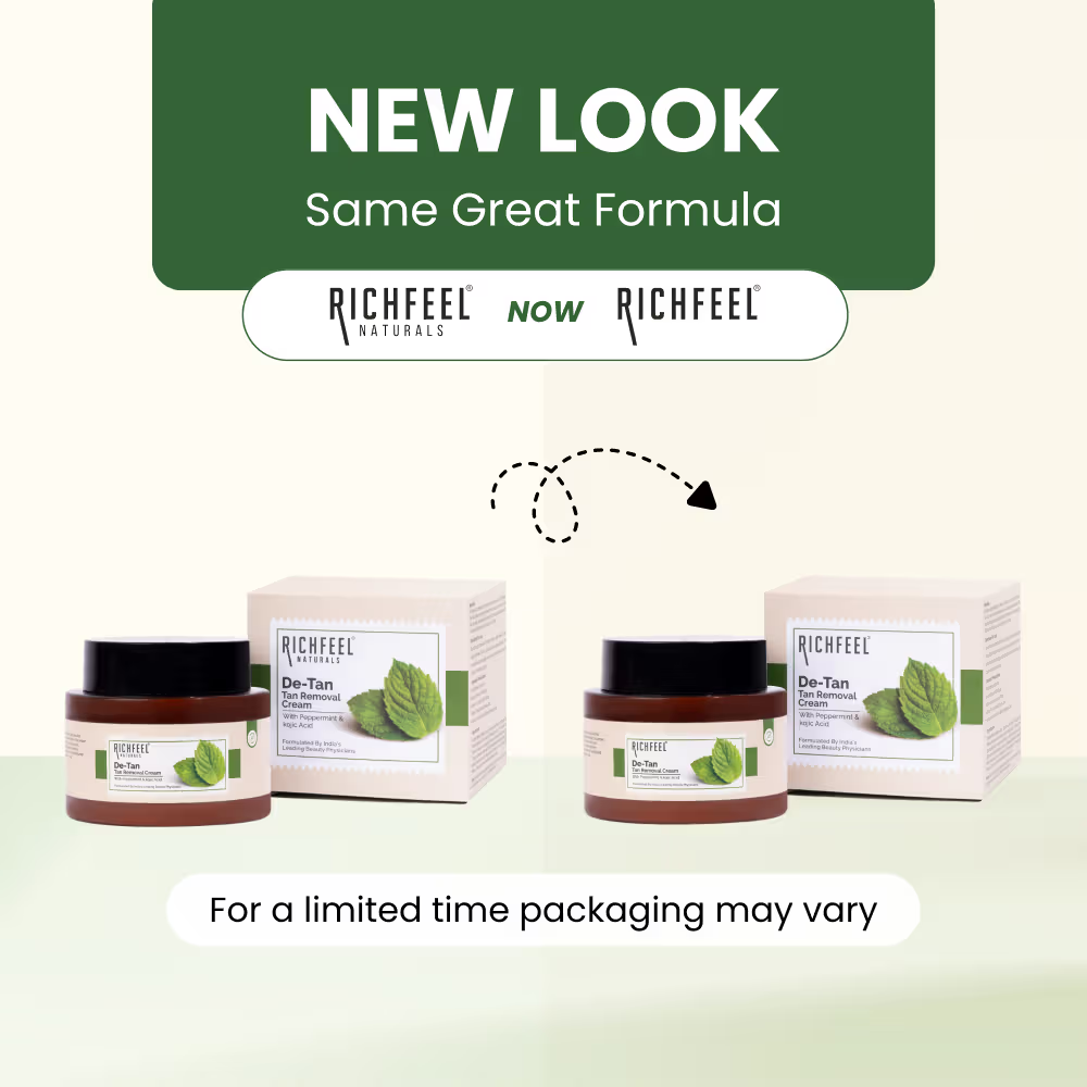 Richfeel De-tan Cream Natural Tan Removal Face Pack | Grocsy