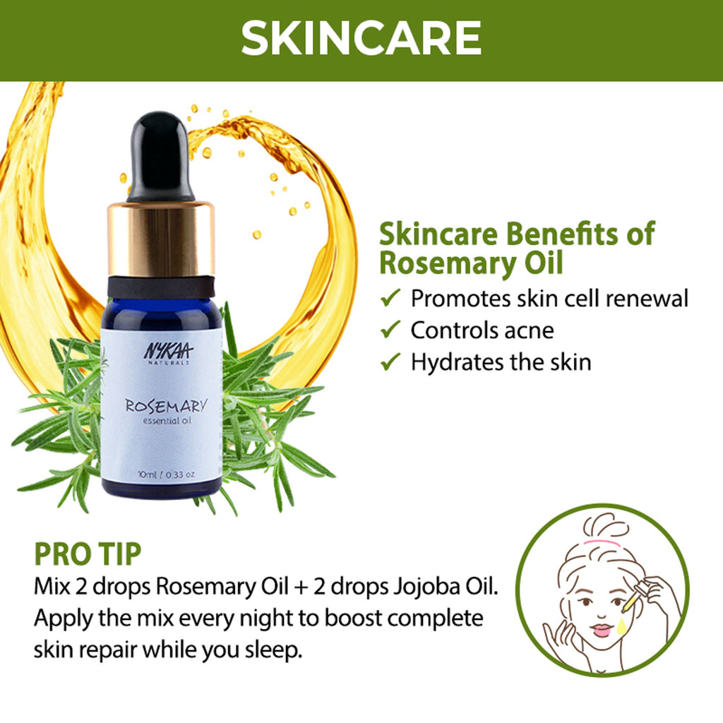 Nykaa Naturals Bestseller Rosemary Essential Oil For Hair Growth & Nourishing Scalp - 100% Natural | Grocsy