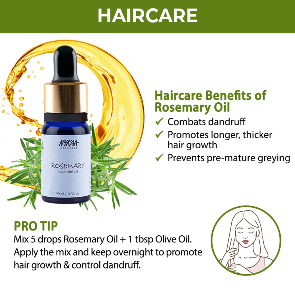 Nykaa Naturals Bestseller Rosemary Essential Oil For Hair Growth & Nourishing Scalp - 100% Natural | Grocsy