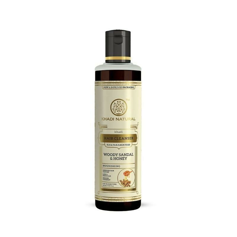 Khadi Natural Woody Sandal & Honey Hair Cleanser | Grocsy
