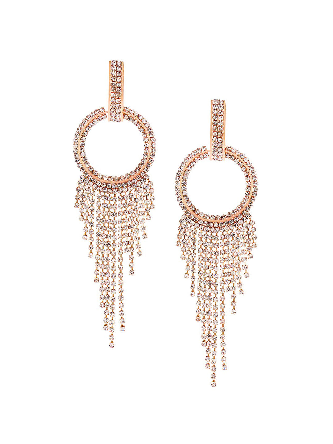 Yellow Chimes Gold-Toned Contemporary Drop Earrings | Grocsy
