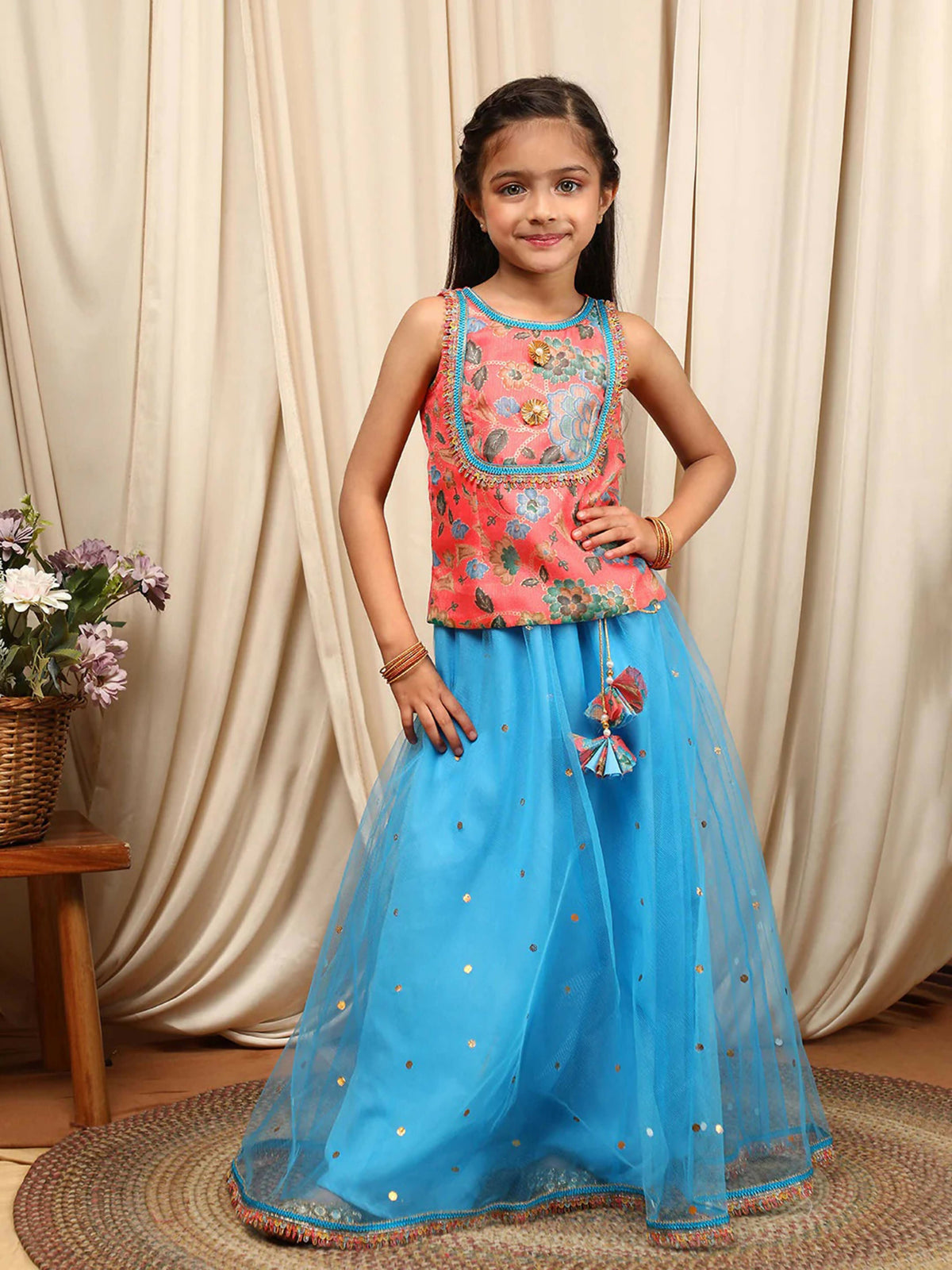 Joban Fashion Girl's Multi Color Lehenga Choli | Grocsy
