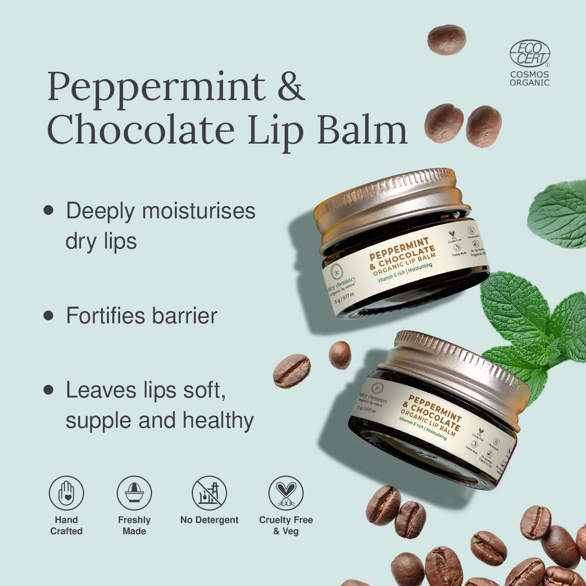 Juicy Chemistry Vanilla Bean Organic Lip Balm | Grocsy