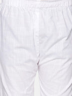 Sethukrishna Boys Gold-Coloured & White Kurta with Pyjamas | Grocsy