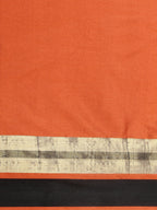 Saree Mall Rust Orange Solid Saree | Grocsy