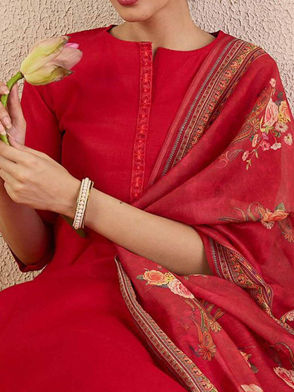 Indo Era Women Solid Kurta with Pyjama & Dupatta | Grocsy