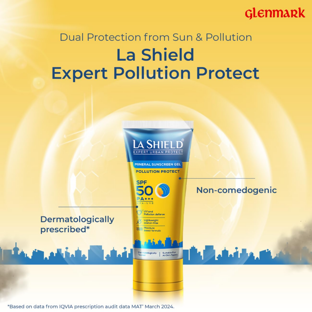 La Shield Pollution Protect SPF 50 Mineral Sunscreen Gel | Grocsy