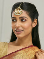Nuyug 22k Gold Plated Crescent Maang Tikka | Grocsy