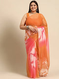 Ahalyaa Women's Traditional wear Saree - Orange | Grocsy