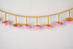 Kundan HandiKrafts Lite Pink Pom Pom Thoranna | Grocsy