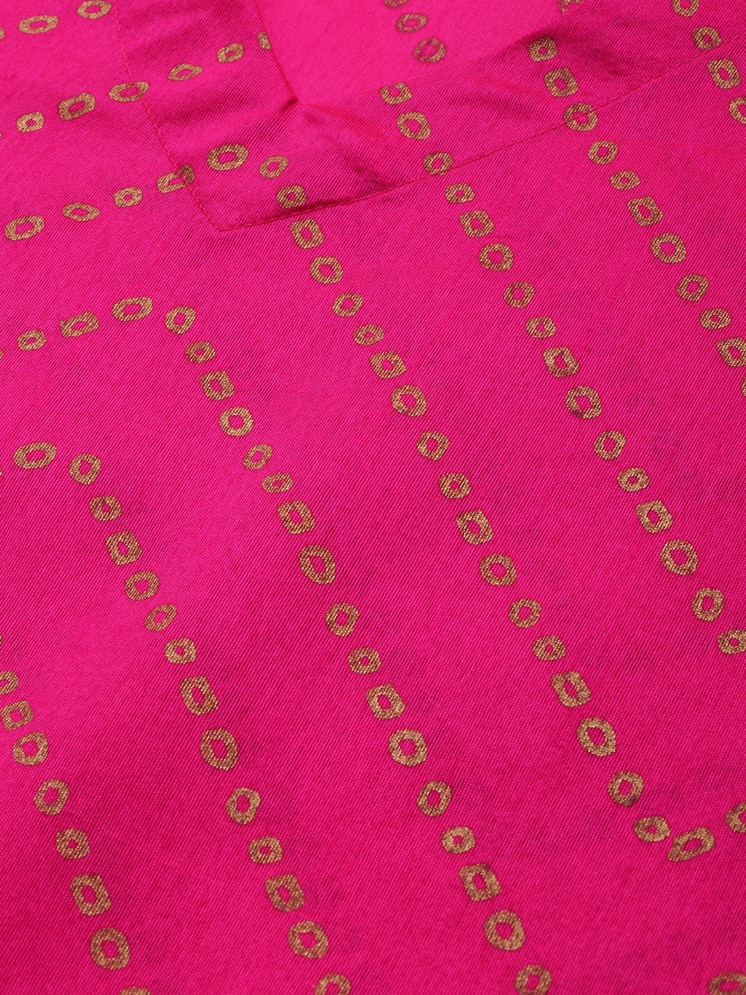 HERE&NOW Women Pink Ethnic Motifs Printed Gotta Patti Kurta with Sharara With Dupatta | Grocsy