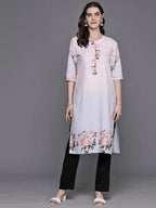 Ahalyaa Women's Traditional wear Kurta - Pink | Grocsy