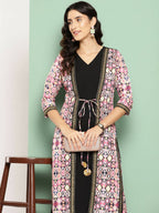 Ahalyaa Women's Traditional wear Kurta Set - Black | Grocsy