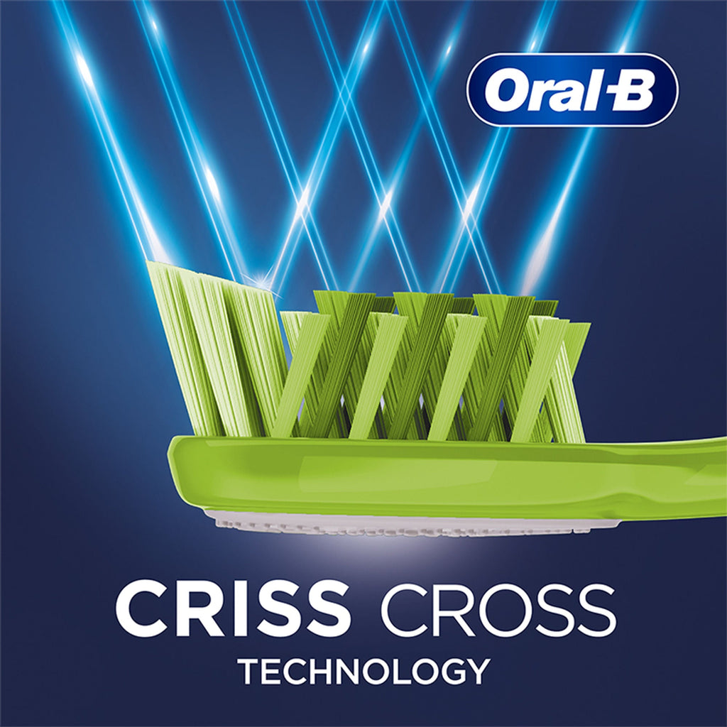 Oral-B Criss Cross Toothbrush with Neem Extract - Medium (Buy 2 Get 2 Free) | Grocsy
