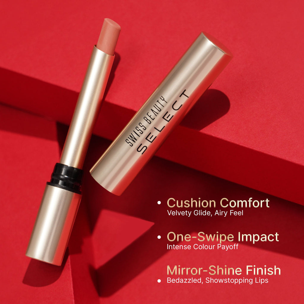 Swiss Beauty Select High On Shine Lipstick - 11 Powerful Pink | Grocsy