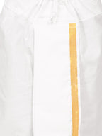 Sethukrishna Boys White Pure Cotton Kurta with Dhoti Pants | Grocsy