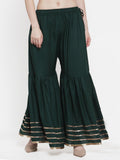 TAG 7 Women Flared Ethnic Palazzos | Grocsy